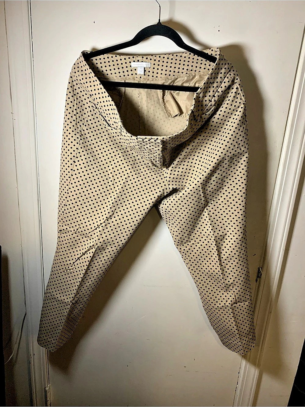 New York & Company Polka Dot Straight Leg Pants Size 16